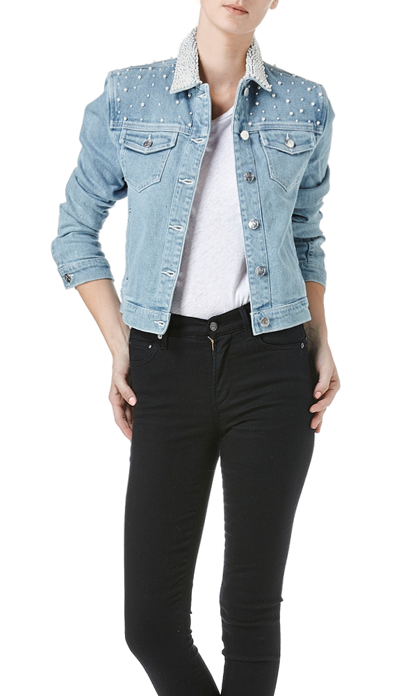 Embellished jean jacket